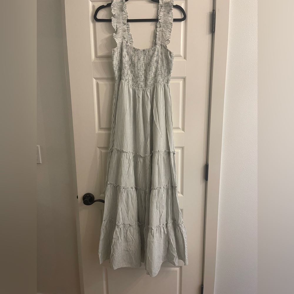 Lucy Paris Striped Smocked Maxi Dress